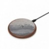 Woodcessories EcoPad Stone Qi Charger Fast, 10 W, 10 cm, Wireless Qi, Acabamento em Cortiça, Madeira e Pedra - 4260382634439