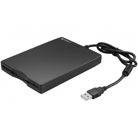 Sandberg USB Floppy Drive, 360 RPM, 1 discos, USB 2.0, 102 mm, 140 mm, 17 mm - 5705730133503