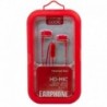 COOL Auriculares 3,5 mm Bali Stereo com Micro Vermelho - 8434847040592