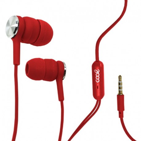 COOL Auriculares 3,5 mm Bali Stereo com Micro Vermelho - 8434847040592