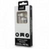 COOL Auriculares 3,5 mm Metalizado Stereo com Micro Prateado - 8434847051161