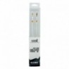COOL Cabo Jack 3,5 mm a Jack 3,5 mm Audio-Audio Nylon Prateado 1 m - 8434847034317