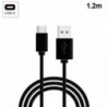 COOL Cabo USB Compatível Universal Tipo-C 1,2 metros Preto 2,4 A - 8434847027777
