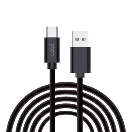 COOL Cabo USB Compatível Universal Tipo-C 3 metros Preto 2,4 A - 8434847045610