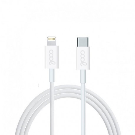 COOL Cabo USB Compatível Universal Tipo-C a Lightning 1,2 metros Branco 3 A - 8434847044170