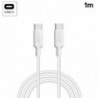 COOL Cabo USB Compatível Universal Tipo-C a Tipo-C 1 metro Branco 3 A - 8434847027784