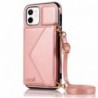 COOL Capa para iPhone 12 mini Carteira Pingente Rosa - 8434847051369
