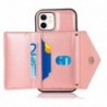 COOL Capa para iPhone 12 mini Carteira Pingente Rosa - 8434847051369