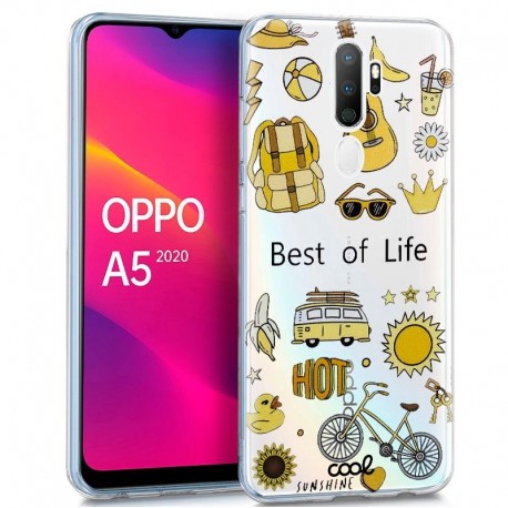COOL Capa para Oppo A5 2020 / A9 2020 Transparente Best of Life - 8434847047973