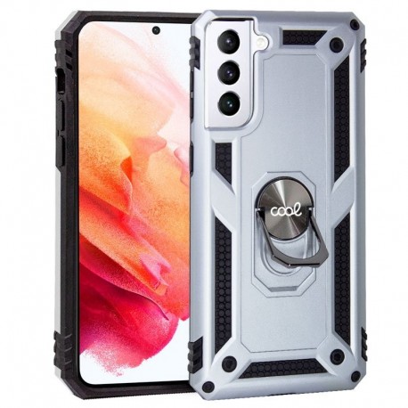 COOL Capa para Samsung G990 Galaxy S21 Hard Ring Prateado - 8434847053134