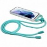COOL Capa para Samsung G996 Galaxy S21 Plus Cordão Azul Claro - 8434847049359