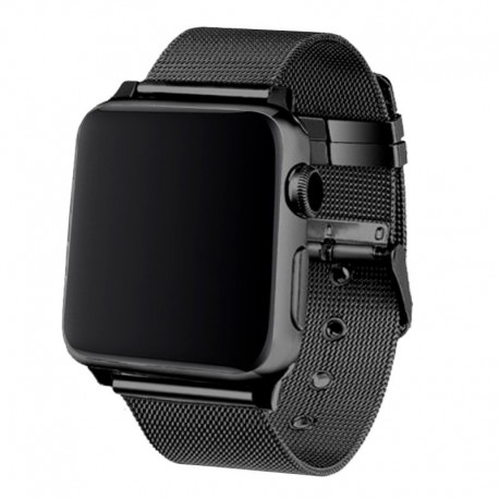 COOL Bracelete para Apple Watch Series 1 / 2 / 3 / 4 / 5 / 6 / 7 / SE 38 / 40 mm Metal Preto - 8434847041223
