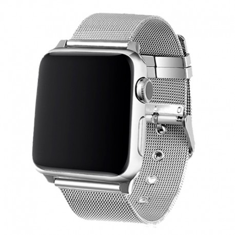 COOL Bracelete para Apple Watch Series 1 / 2 / 3 / 4 / 5 / 6 / 7 / SE 38 / 40 mm Metal Prateado - 8434847008783