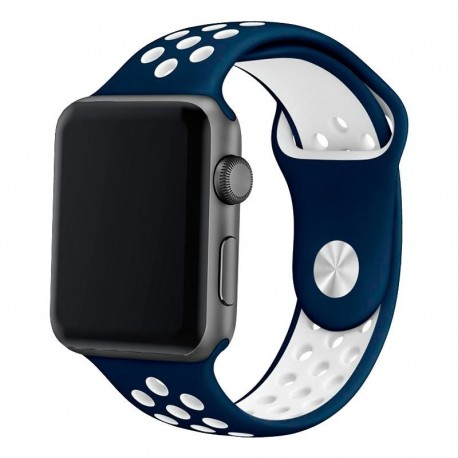 COOL Bracelete para Apple Watch Series 1 / 2 / 3 / 4 / 5 / 6 / 7 / SE 38 / 40 mm Sport Azul - 8434847008288