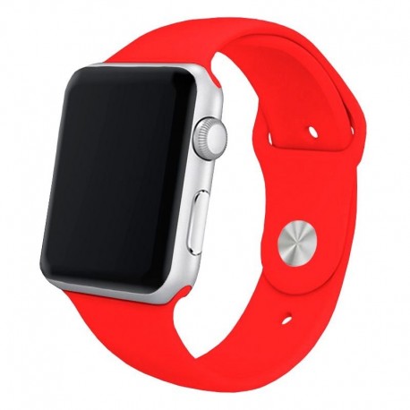 COOL Bracelete para Apple Watch Series 1 / 2 / 3 / 4 / 5 / 6 / 7 / SE 42 / 44 mm Borracha Vermelho - 8434847045535