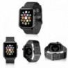 COOL Bracelete para Apple Watch Series 1 / 2 / 3 / 4 / 5 / 6 / 7 / SE 42 / 44 mm Metal Preto - 8434847008318