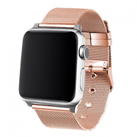 COOL Bracelete para Apple Watch Series 1 / 2 / 3 / 4 / 5 / 6 / 7 / SE 42 / 44 mm Metal Rose Gold - 8434847028262