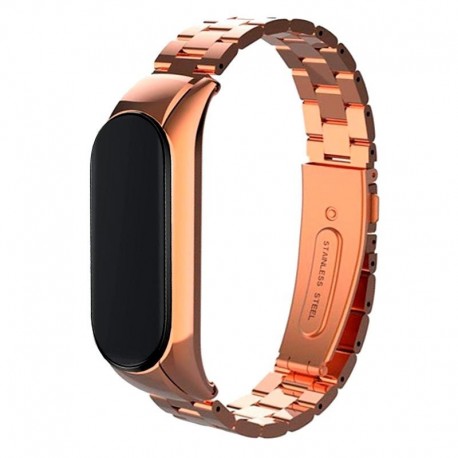 COOL Bracelete para Xiaomi Mi Band 5 / Mi Band 6 / Amazfit Band 5 Aço Rose Gold - 8434847045184