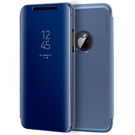 COOL Capa Flip Cover para iPhone XS Max Clear View Azul - 8434847006604