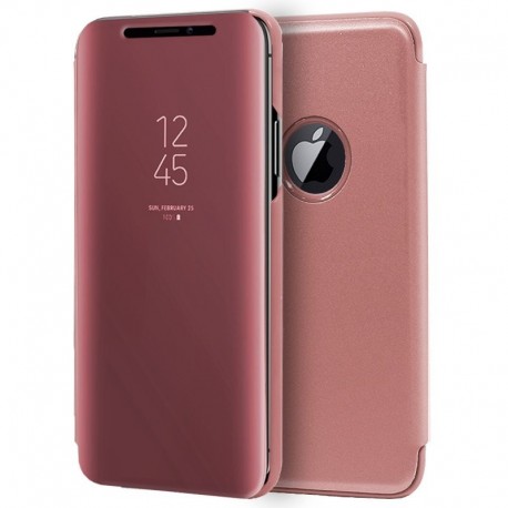COOL Capa Flip Cover para iPhone XS Max Clear View Rosa - 8434847006628
