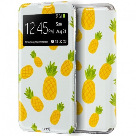 COOL Capa Flip Cover para Samsung A715 Galaxy A71 Desenhos Abacaxis - 8434847036595