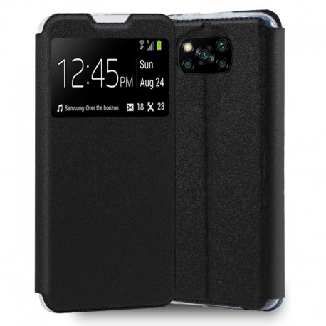 COOL Capa Flip Cover para Xiaomi Pocophone X3 / X3 Pro Liso Preto - 8434847043678