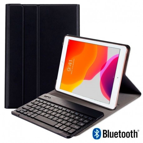 COOL Capa para iPad 2019 / 2020 / 2021 de 10.2" Pele Sintética Teclado Bluetooth Preto - 8434847029375
