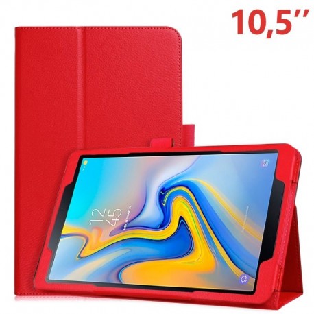 COOL Capa para Samsung Galaxy Tab A 2018 T590 / T595 Pele Sintética Liso Vermelho 10.5" - 8434847008738