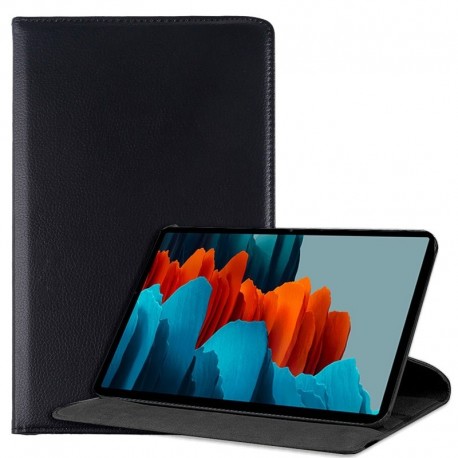 COOL Capa para Samsung Galaxy Tab S7 T870 / T875 Pele Sintética Liso Preto 11" - 8434847046334
