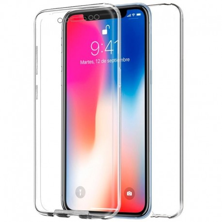 COOL Capa Silicone 3D para iPhone X / iPhone XS Transparente Frontal + Traseira - 8434847018522