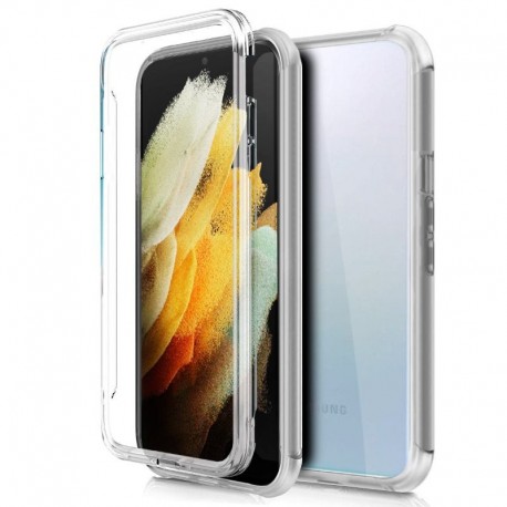 COOL Capa Silicone 3D para Samsung G998 Galaxy S21 Ultra Transparente Frontal + Traseira - 8434847049410