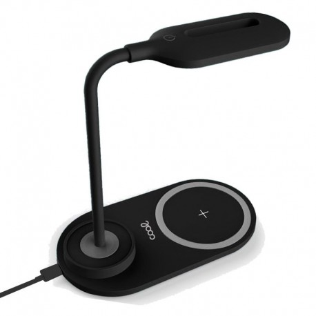 COOL Lâmpada LED + Base Carga Wireless Qi Preto - 8434847054865