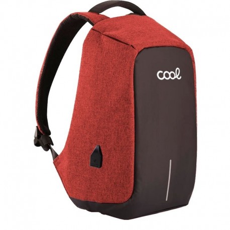 COOL Mochila para Computador Portátil de 15" a 16" Memphis Preto, Vermelho - 8434847048734