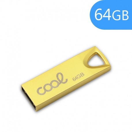 COOL Pen Drive USB 64 GB 2.0 Metal KEY Dourado - 8434847002156