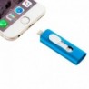 COOL Pen Drive USB 64 GB 3 em 1 Lightning / Tipo-C / Micro-USB Azul - 8434847047003