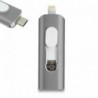 COOL Pen Drive x USB 128 GB 3 em 1 Lightning / Tipo-C / Micro-USB Cinzento - 8434847047027
