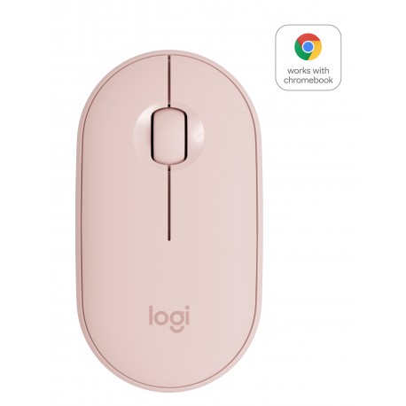 Rato Por Bluetooth/ 2.4ghz Logitech Pebble M350/ Hasta 1000 Dpi/ Rosa - 5099206085664
