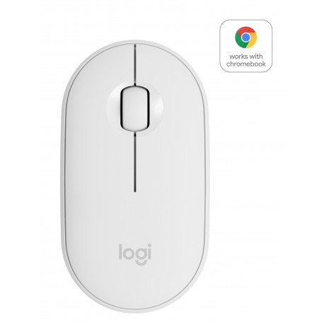 Rato Por Bluetooth/ 2.4ghz Logitech Pebble M350/ Hasta 1000 Dpi/ Blanco Crudo - 5099206085657