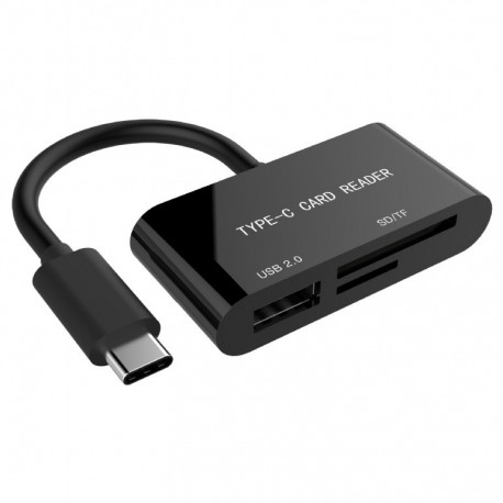 Adaptador e Leitor de Cartões SD Micro-SD USB2.0 para Type-C - 8716309100793