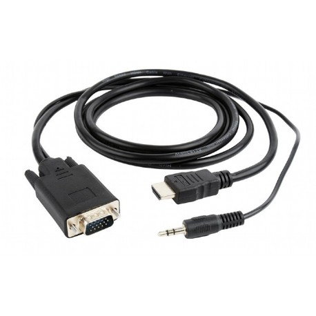 Adaptador Gembird HDMI Para VGA Com Som 3Metros - 8716309098045