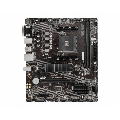 MSI A520M PRO Motherboard AMD A520 Socket AM4 micro ATX 2 DDR4 - 4719072749927