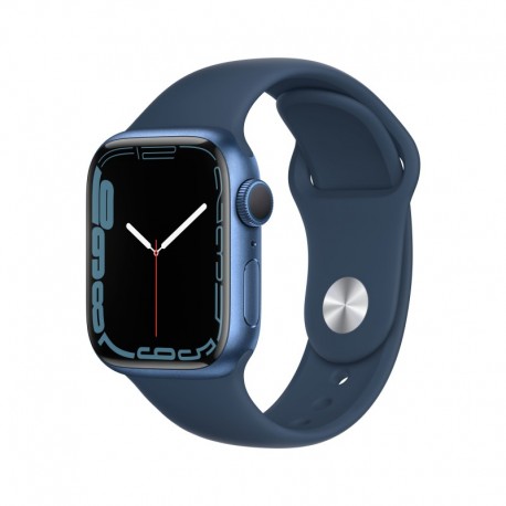 Apple Watch Series 7 GPS. 41mm Blue Aluminium Case With Abyss Blue Sport Band - Regular - 0194252590447