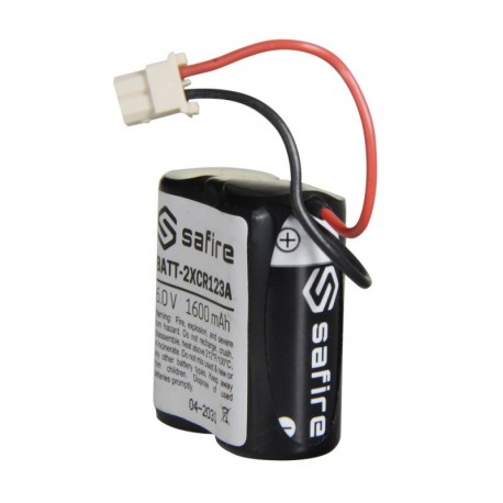 Safire BATT-2XCR123A Pack de Pilhas 6 V 1600 mAh Lítio CR123A / CR17345 / 5018LC - 8435325455495