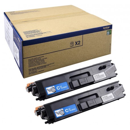 Toner BROTHER TN900CTWIN Ciano 6k X Pack 2 - HL-L9200CDWT. MFC-L9550CDW - 4977766735148