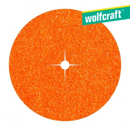 Wolfcraft Pack 10 Discos de Papel Abrasivo de Corindon Grão 80 125 2002000 - 4006885200203