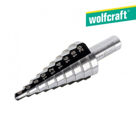 Wolfcraft Broca Cónica Escalada HSS de 4 a 20 mm 2515000 - 4006885251502