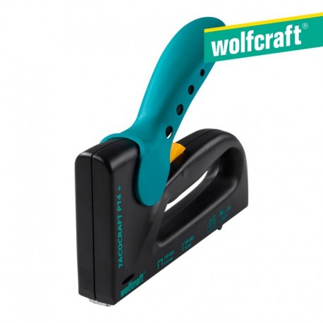 Wolfcraft Tacocraft P14+ Agrafador Manual de Plástico para Agrafos de 6 a 14 mm Tipo 053 ou Pregos 16 mm Tipo 062 7079000 - 4006885707900
