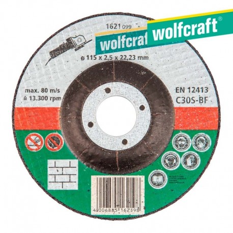 Wolfcraft Disco de Corte para Pedra 115 x 2,5 x 22,23 mm 1621099 - 4006885162198