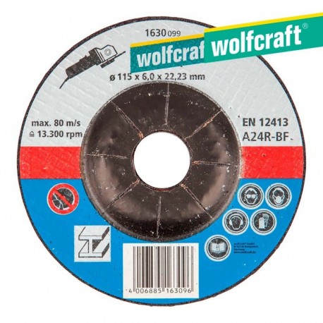 Wolfcraft Disco para Desbastar 115 x 6,0 x 22,23 mm 1630099 - 4006885163096