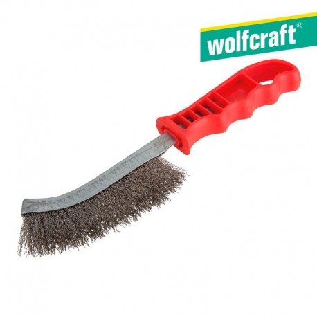 Wolfcraft Escova Metálica de Mão Aço Fino Cabo de Plástico 265 mm 2717000 - 4006885271708
